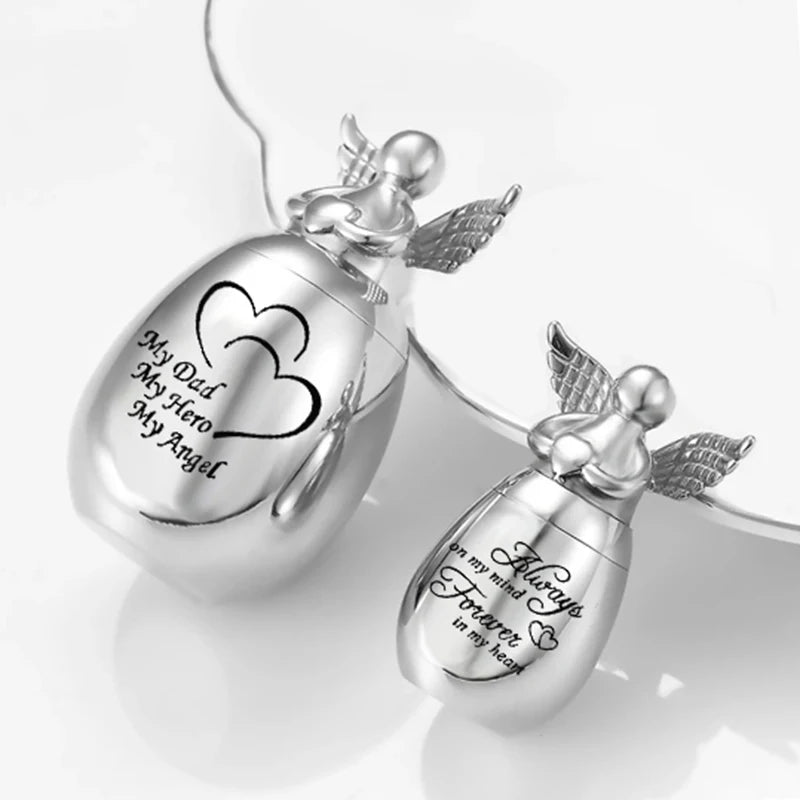 Stainless steel mini urn keepsake