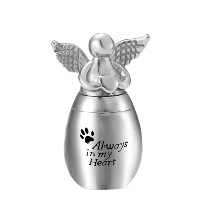 Stainless steel mini urn keepsake
