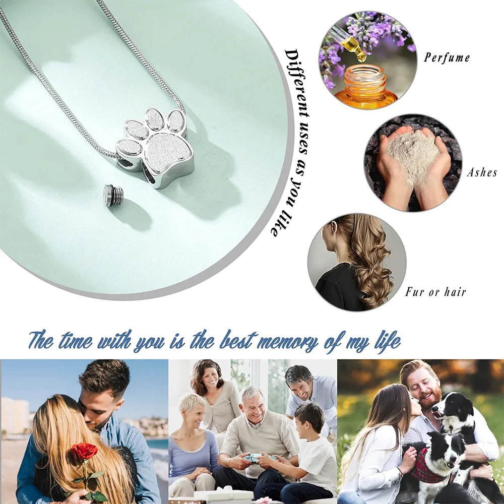 Paw print cremation pendant for your beloved pet
