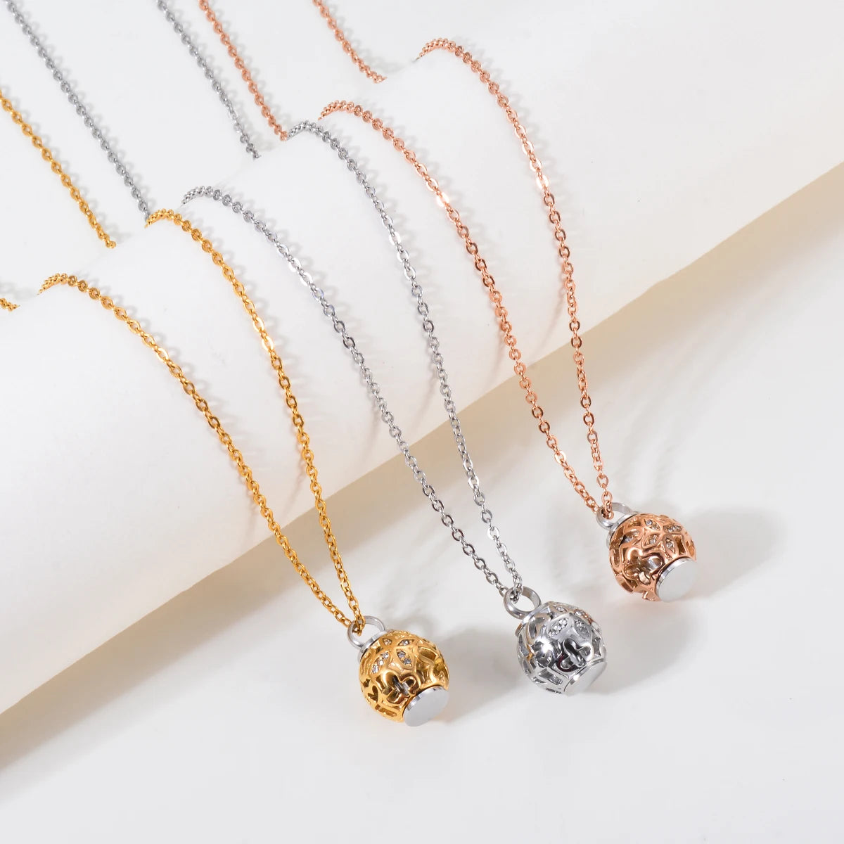 Hollow Butterfly Crystal Urn Cremation Necklace