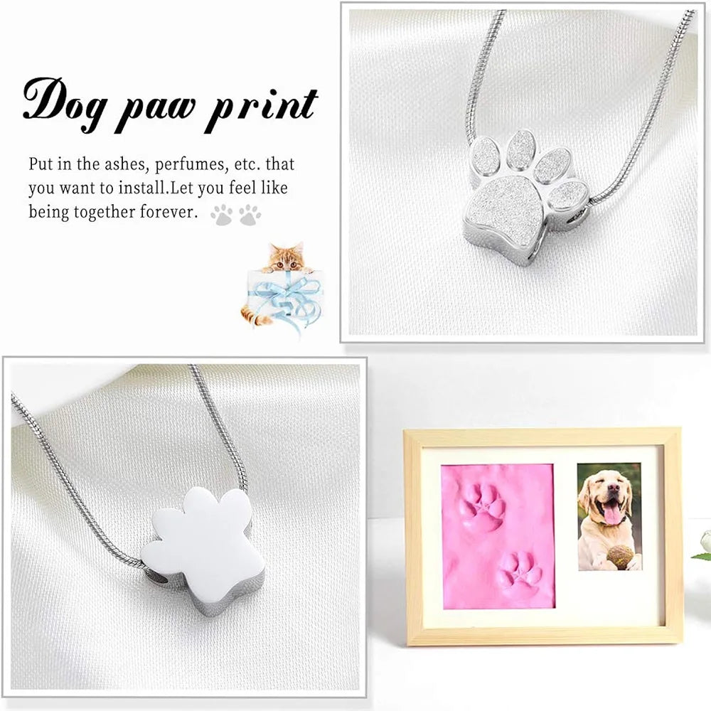 Paw print cremation pendant for your beloved pet