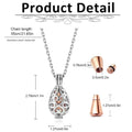 Hollow Teardrop Ashes Pendant Necklace with Mini Keepsake Urn Memorial Ash Jewelry