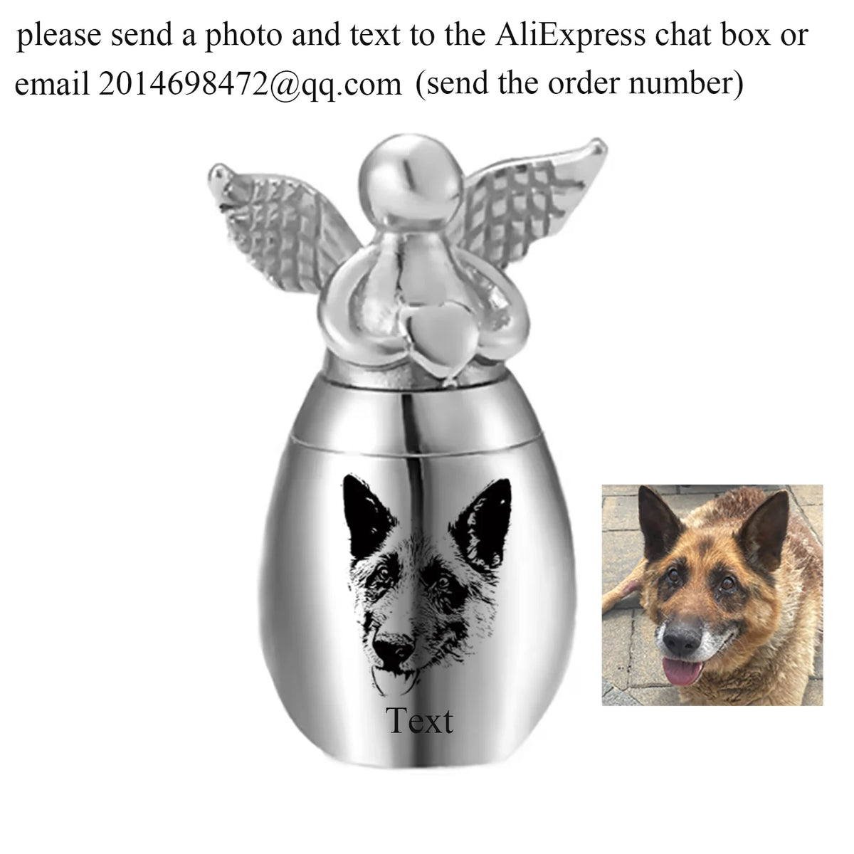 Stainless steel mini urn keepsake