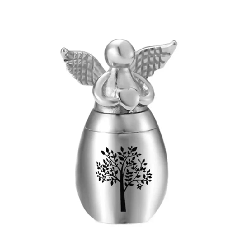 Stainless steel mini urn keepsake