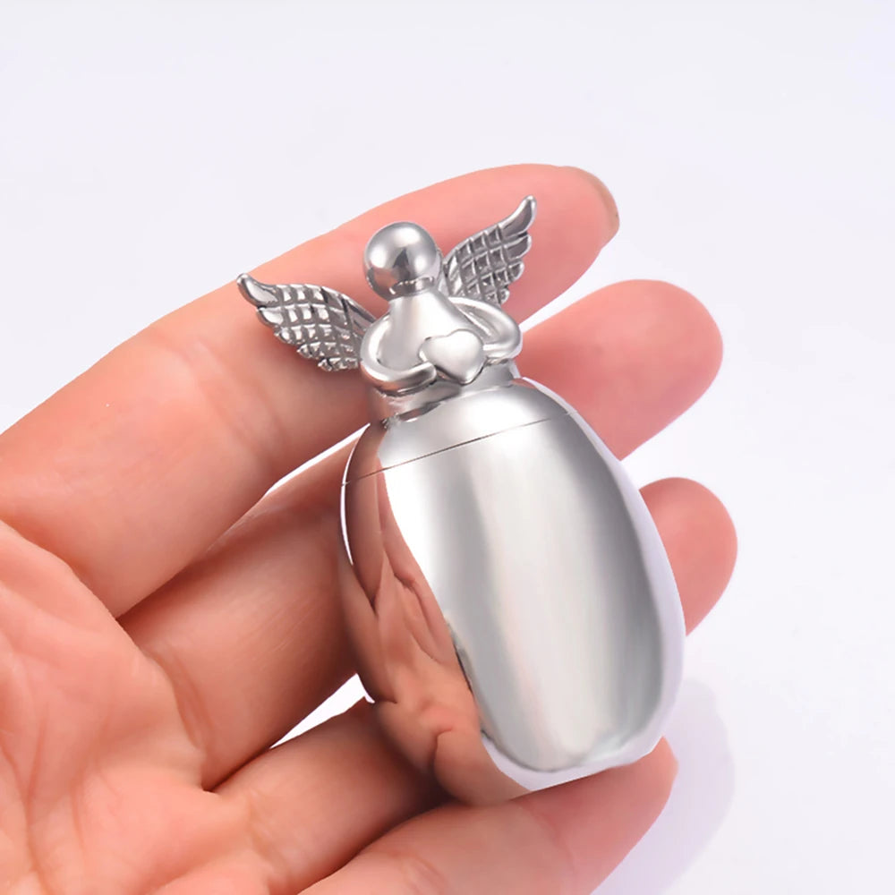 Stainless steel mini urn keepsake