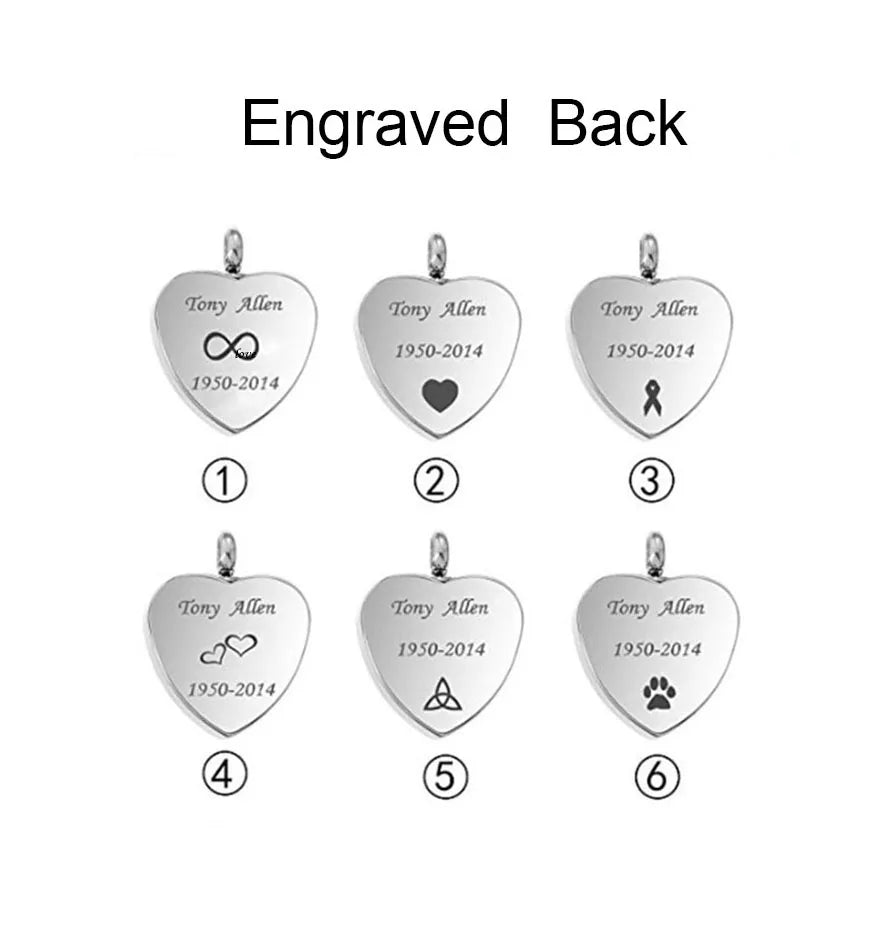 Custom Urn Necklace for Ashes Heart