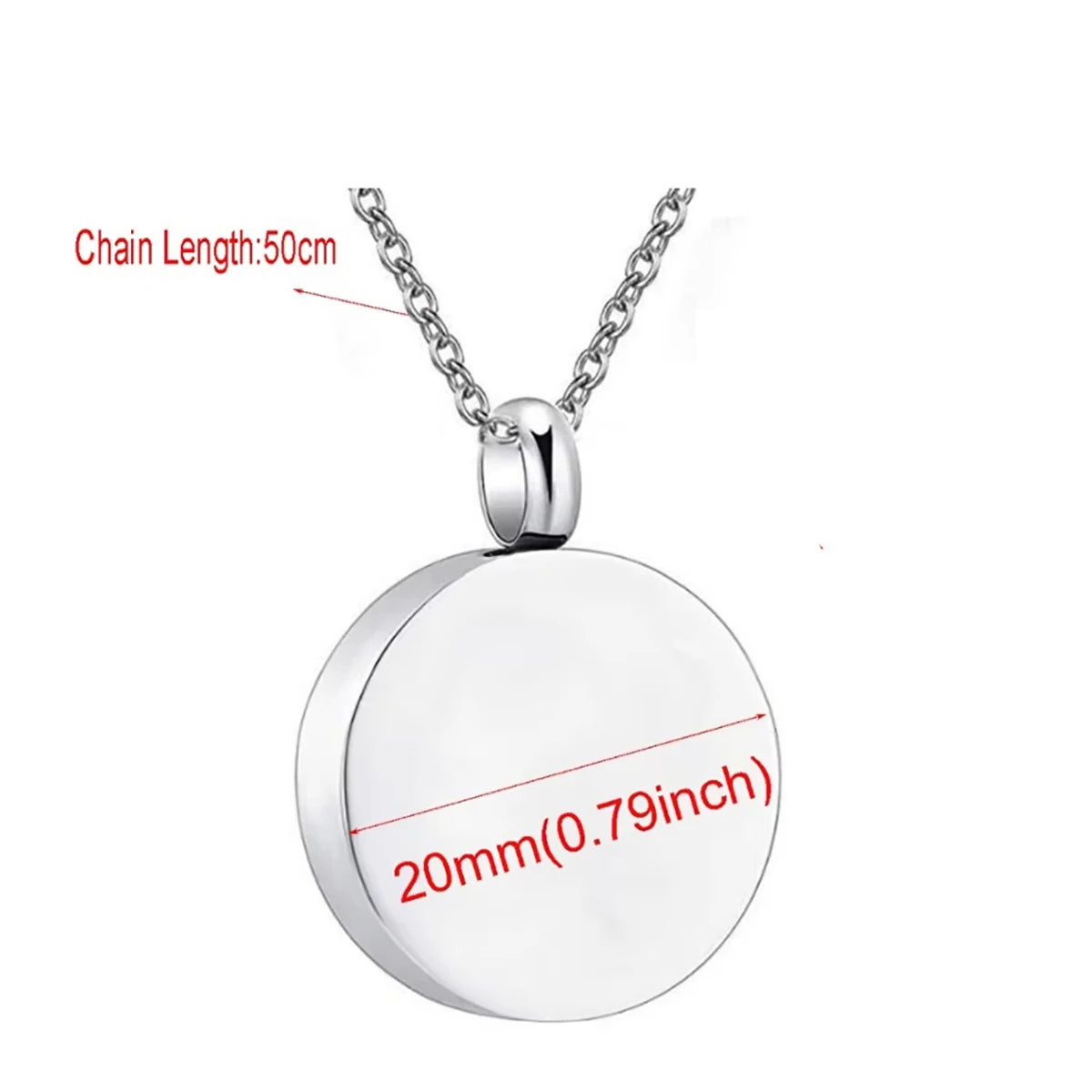 Custom Stainless Steel Round Urn Necklace