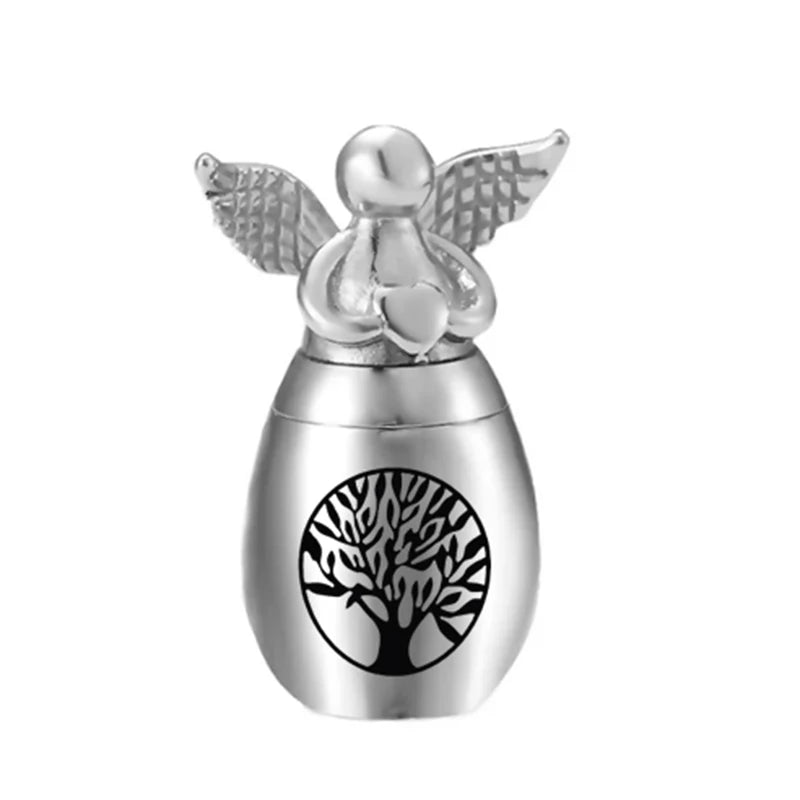 Stainless steel mini urn keepsake