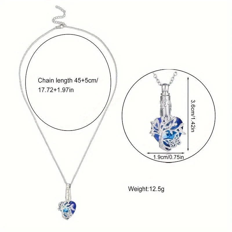 Heart Tree of Life Urn Necklace