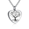 3 Styles Stainless Steel Urn Necklace for Ashes Memorial Locket Keepsake Jewelry for Women And Men Heart Design