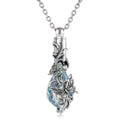 Butterfly Teardrop Crystal Cremation keepsake Necklace