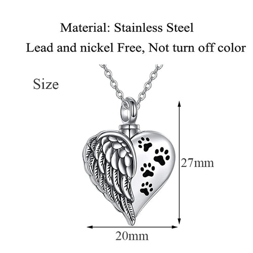 Angel cremation locket for your beloved pet