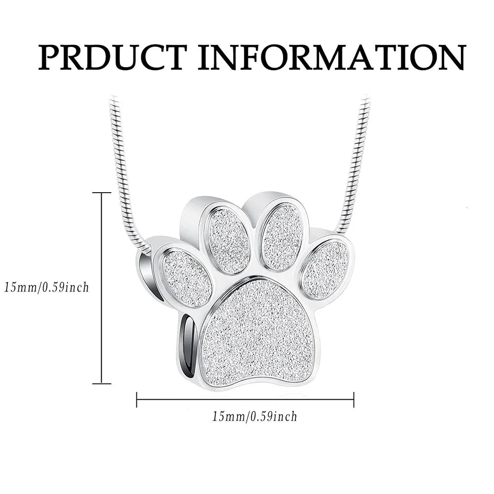 Paw print cremation pendant for your beloved pet