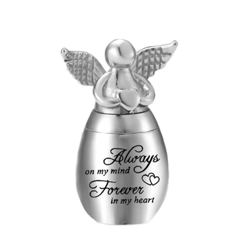 Stainless steel mini urn keepsake