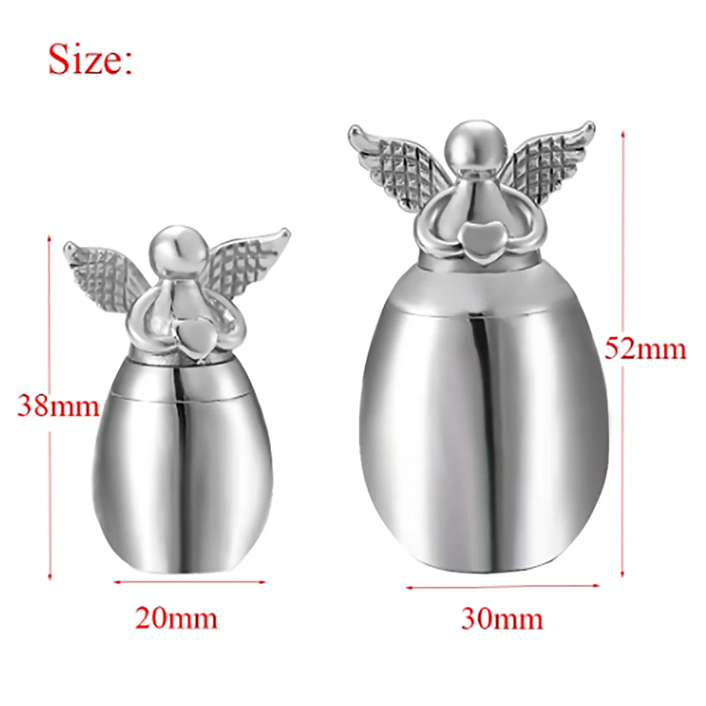 Stainless steel mini urn keepsake