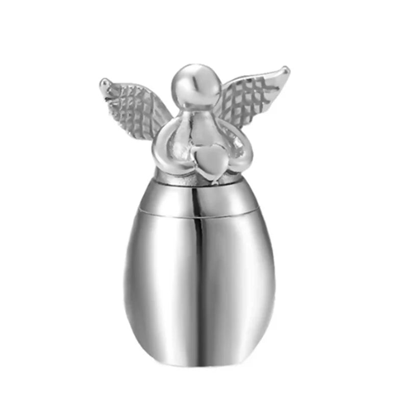 Stainless steel mini urn keepsake