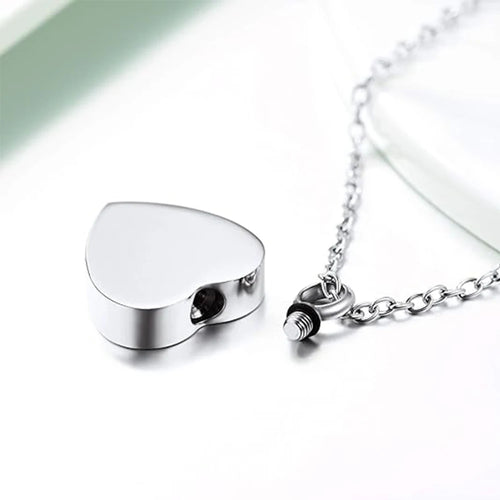 3 Styles Stainless Steel Urn Necklace for Ashes Memorial Locket Keepsake Jewelry for Women And Men Heart Design